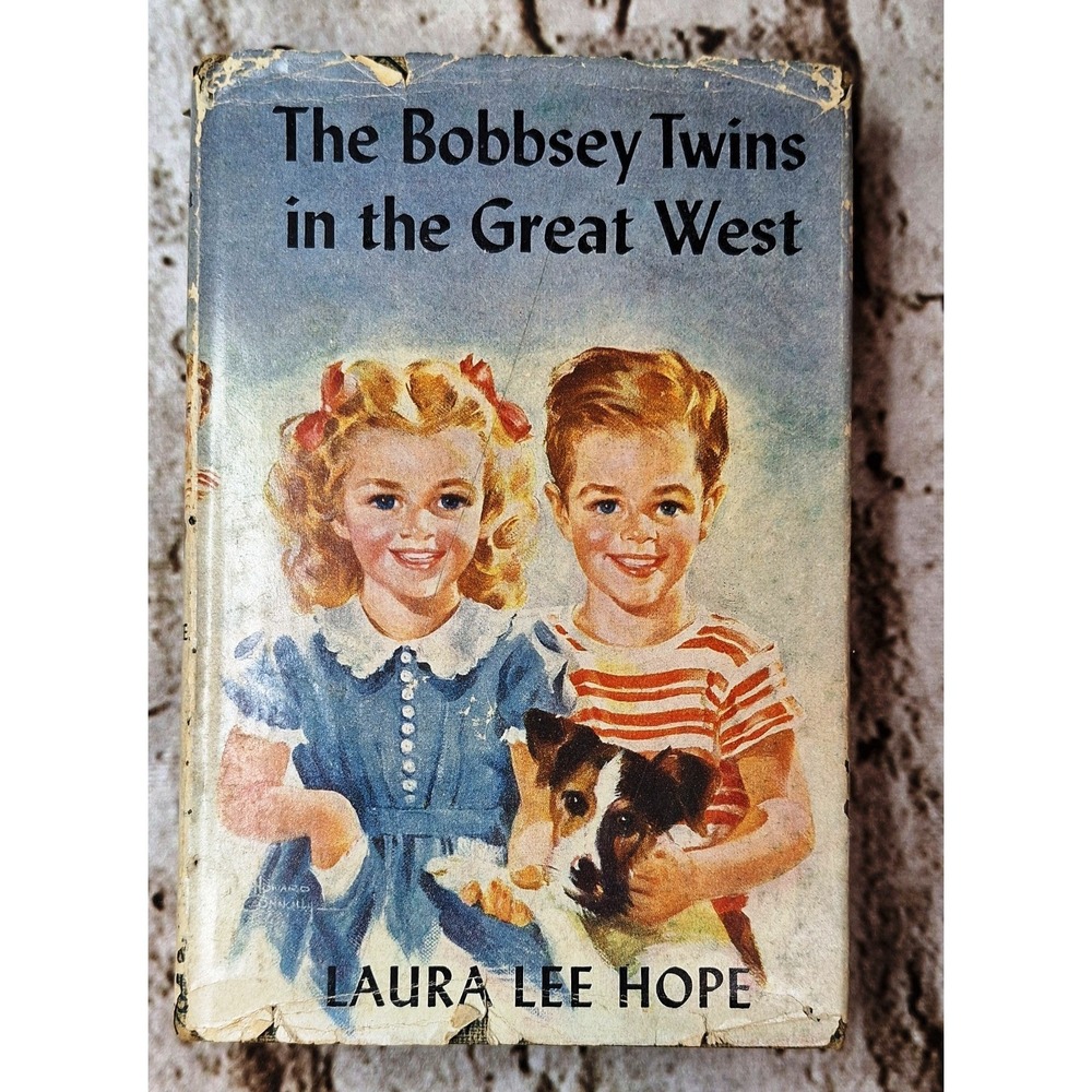 The Bobbsey Twins in The Great West #13 By Laura Lee Hope 1920 Hardcover With DJ
